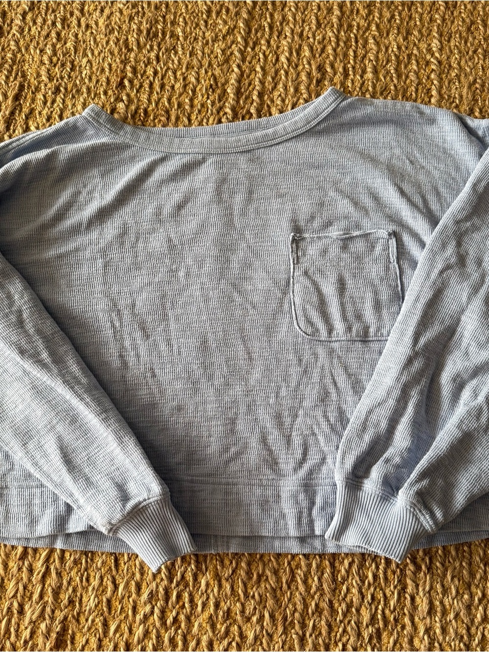 Aerie Women’s Long Sleeve Cropped Light Blue Top Size XS